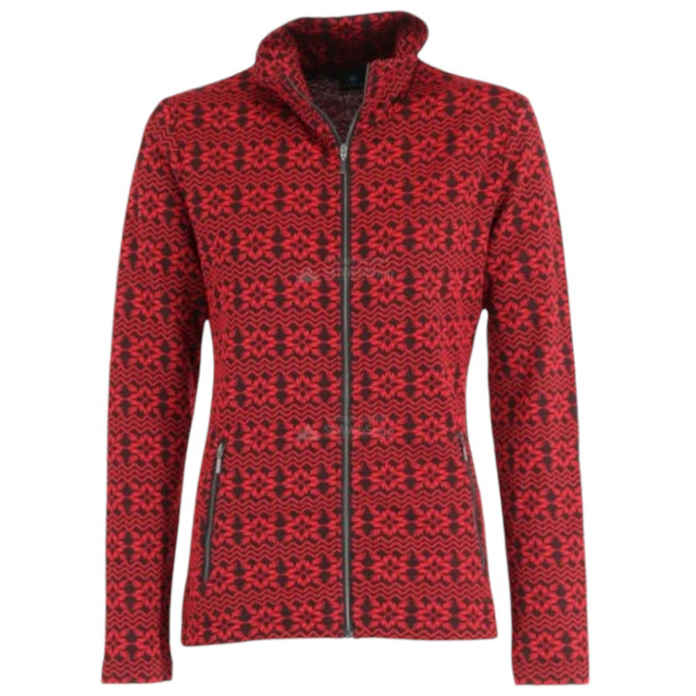 LUTHA Ahtiala Womens Ski Jacket Gunmetal Print Red and Black Small Sweater